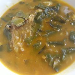 A picture of Oha soup.