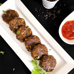 A picture of Black Rice Cutlet / Tikki / Kebab.