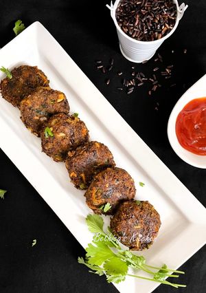A picture of Black Rice Cutlet / Tikki / Kebab.