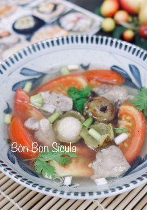 Hình của món Canh Sườn Nấu Sấu.