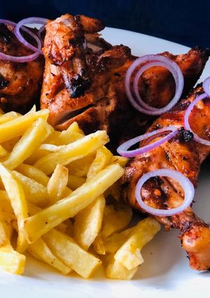 A picture of Whosayna’s Middle Eastern Style Chicken Barbeque.