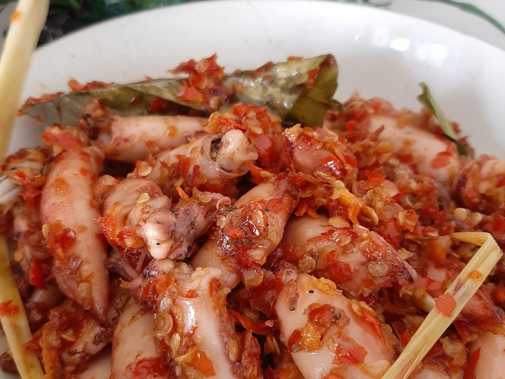 Resep Cumi asin rica rica Anti Gagal