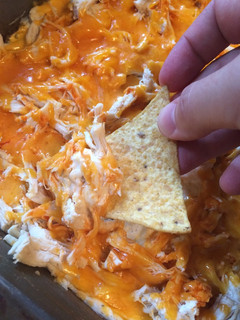A picture of Buffalo chicken spread.