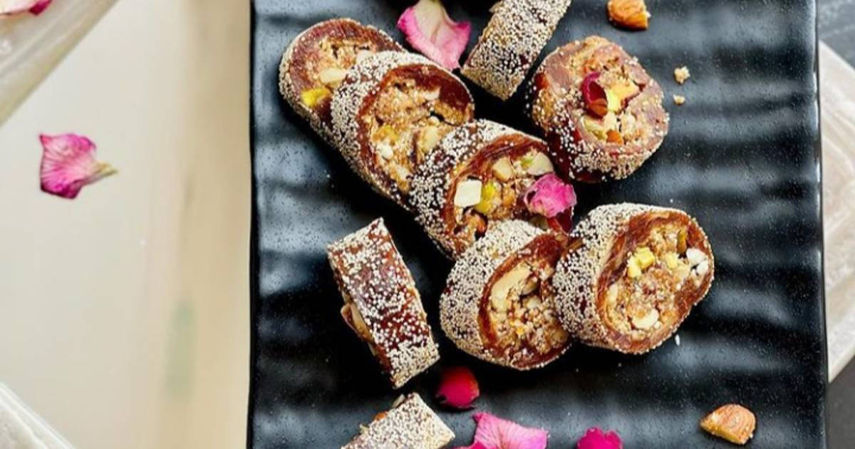 Dates Dry fruit Rolls Recipe by Sneha Patel Cookpad