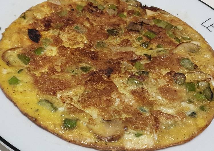 Recette: Omelette asperges champignons