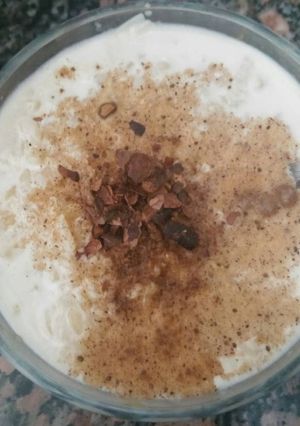 Una foto de Arroz yamaní con leche 100% vegan