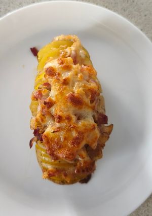 Una foto de Papas y Batata Hasselback