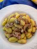 Gnocchi with Sausage, Mushrooms, and Gorgonzola