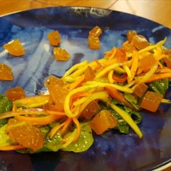 A picture of Aam Papad Arugula Salad.
