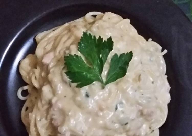 Pasta Carbonara ala Anak Kost (eazy pizy)