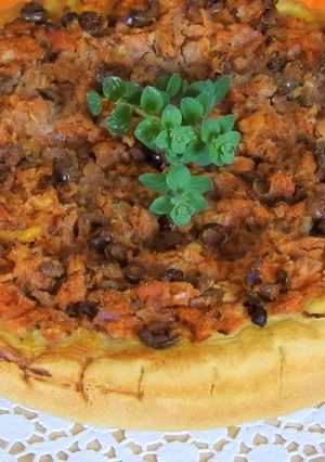 A picture of Ladenia from Cyclades - Traditional Greek Fasting Pizza.