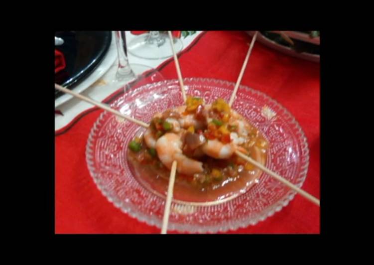 Step-by-Step Guide to Prepare Award-winning Aperitivo para dietas de adelgazamiento Pincho de langostino