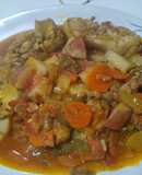 Estofado de Pollo y Verduras. Sin Salsa ni picante