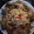 Pollo marroquí con arroz hindú