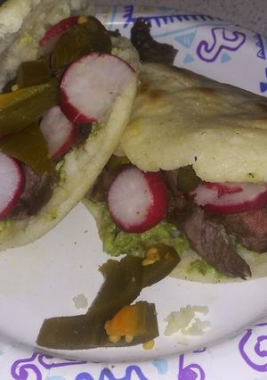 Una foto de Arepa de asada