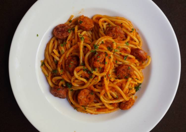 Guide to Make One-Pan Sausage Spaghetti in 22 Minutes for Young Wife