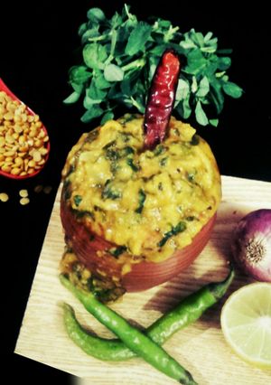A picture of Methi Dal tadka.