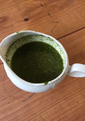 A picture of Arugula chimichurri.