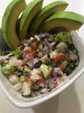 Ceviche de surimi (palmitos de cangrejo)