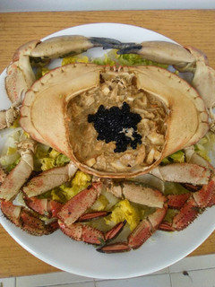 Una foto de Buey de mar relleno