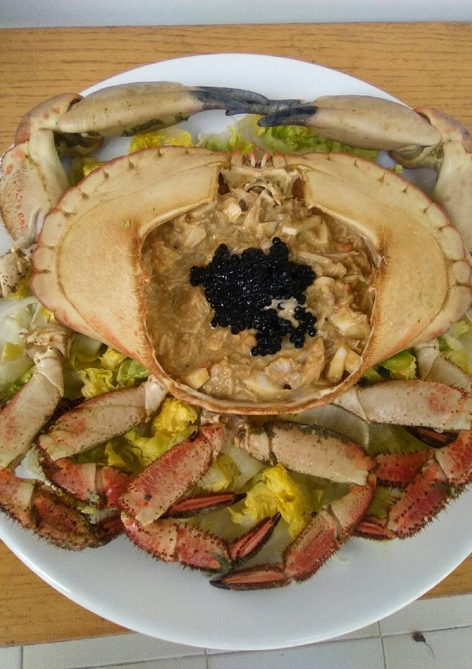 Una foto de Buey de mar relleno