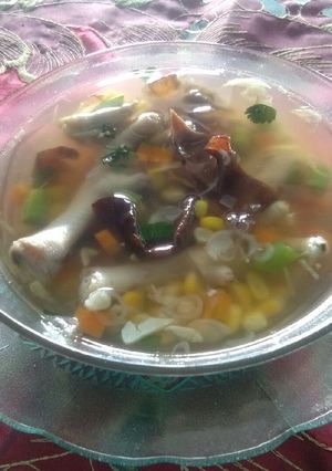 Foto resep Sup ceker ayam pelangi