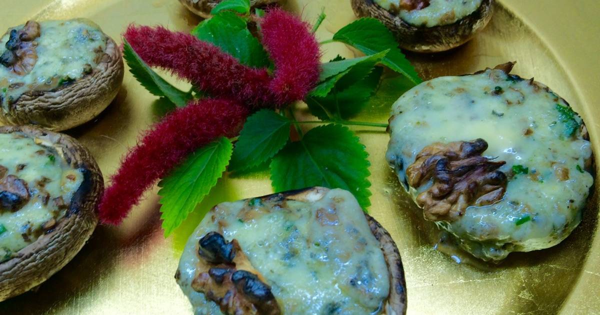 Portobellos con queso azul Receta de martalhanna Cookpad