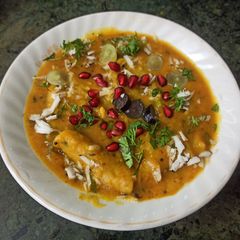 A picture of Dal Dhokli with dhokli made from leftover methi thepla dough.
