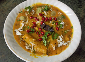 A picture of Dal Dhokli with dhokli made from leftover methi thepla dough.