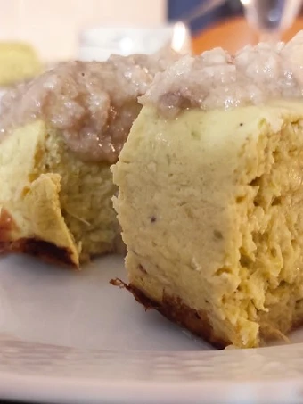 Pasos sencillos para Preparar Pastel de puerro con salsa de champiñón  que Muy delicioso