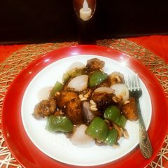 A picture of Kung Pao Chilli Potato.
