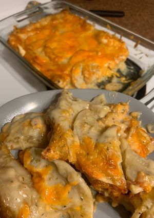A picture of Pierogi Casserole.