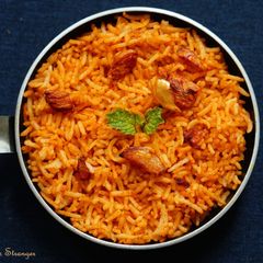 A picture of Instant South Indian Garlic Rice :.
