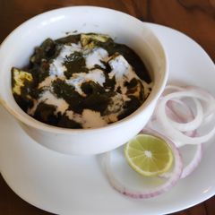 A picture of Palak paneer.