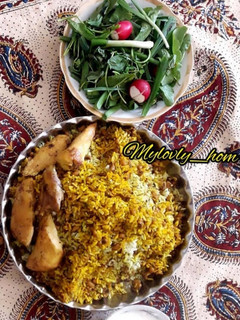 عکسی از دستور لوبیا پلو شوشتری