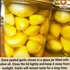 A picture of Garlic Confit and Garlic Oil.