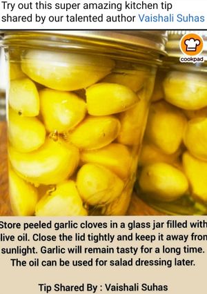 A picture of Garlic Confit and Garlic Oil.