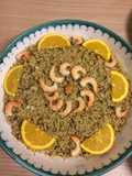 Cous cous agli agrumi con gamberi e frutta secca