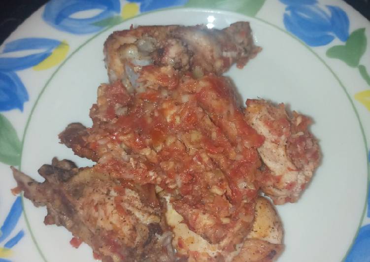 My Grandma Oven baked tomato cinnamon chicken