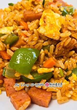 泰式紅咖哩炒飯 的食譜成品照片