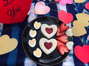 A picture of strawberry hearts