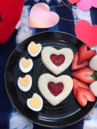 Easy Ways Prepare|Recipe} Heart Shape Boiled Egg and Heart Shape Bread Jam Sandwich Anti-Fail
