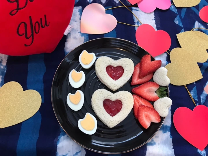 Easy Way Make Heart Shape Boiled Egg and Heart Shape Bread Jam Sandwich the So Delicious Appealing