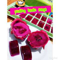 Puding Buah naga rasa vanila রেসিপির প্রধান ছবি