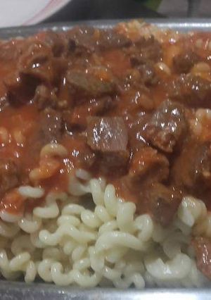Una foto de Fusille con bolognesa