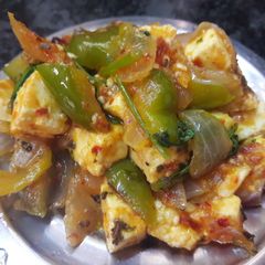 A picture of Paneer capsicum roast.