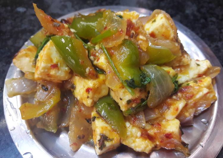 Recipe of Super Quick Homemade Paneer capsicum roast