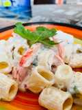 Pasta con quark magro al limone