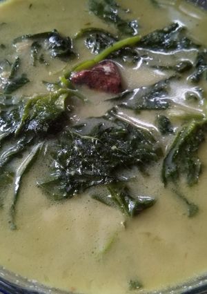 Foto resep Bayam kuah santan