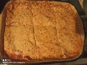 Una foto de lasagna vegetariana